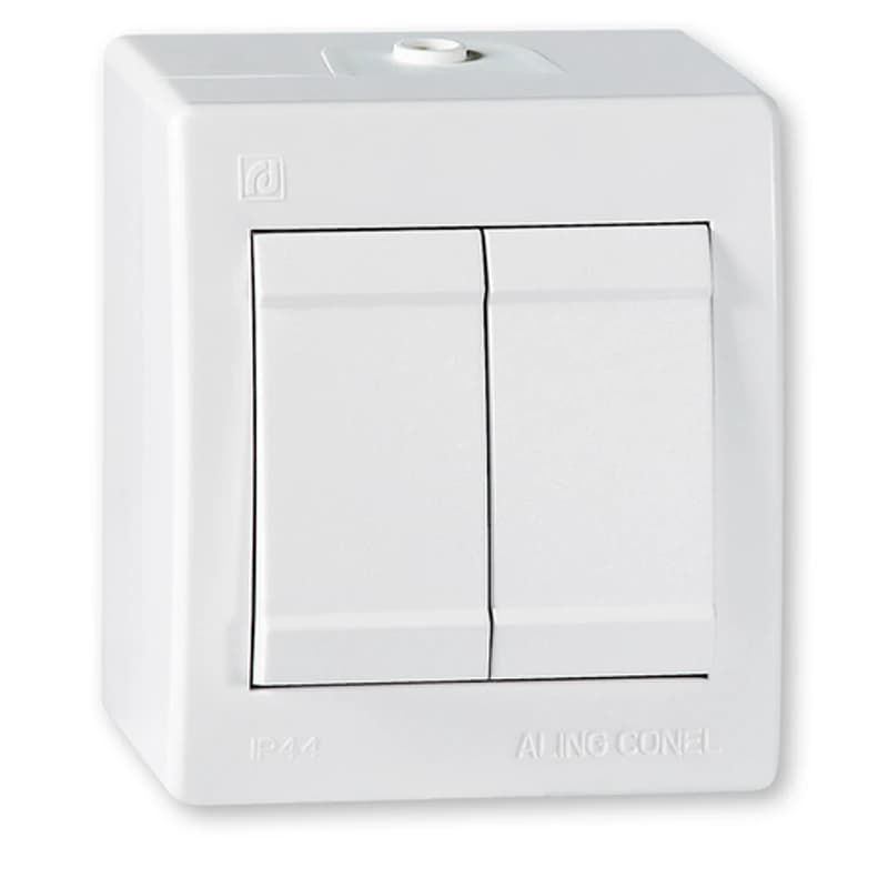 ALING-CONEL POWER10A Sklopka serijska, 250V~, IP44, Bela