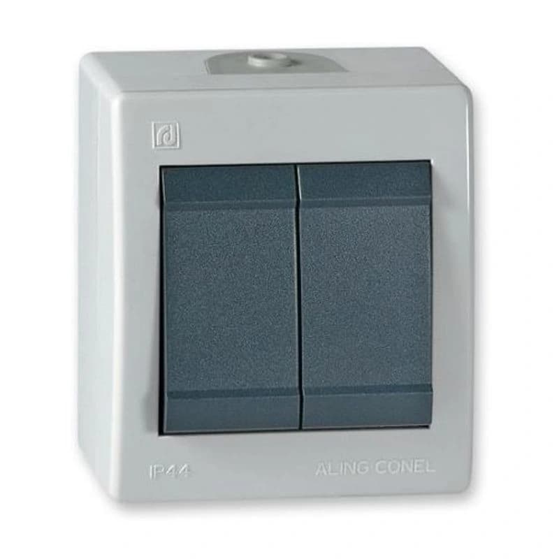 ALING-CONEL Sklopka serijska 10A 250V~ IP44 antracit