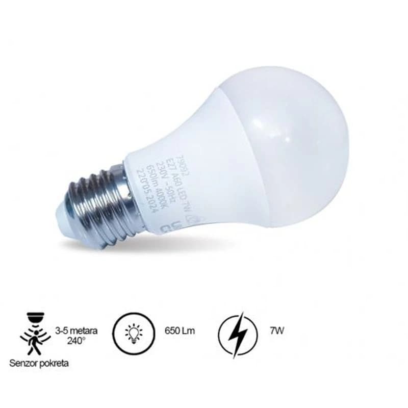 BB Link Led sijalica, 7 W, 4000 K, senzor, S11 A60, E27
