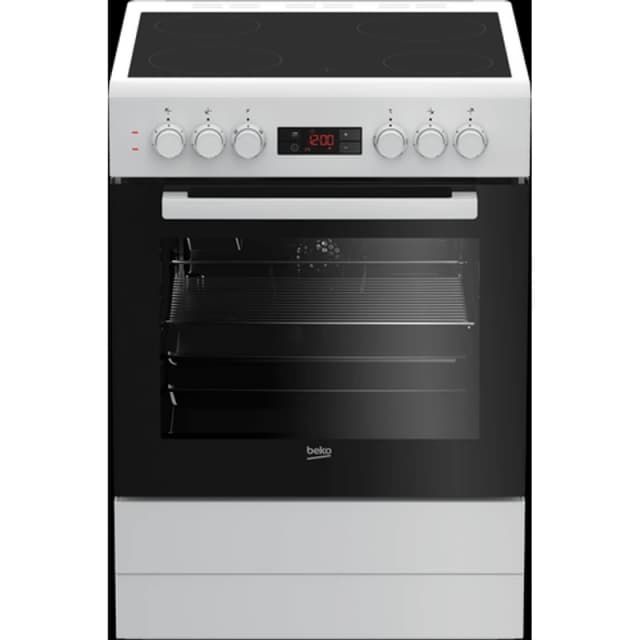 Beko Električni šporet, 4 grejne zone, beli, FSE67300GW 