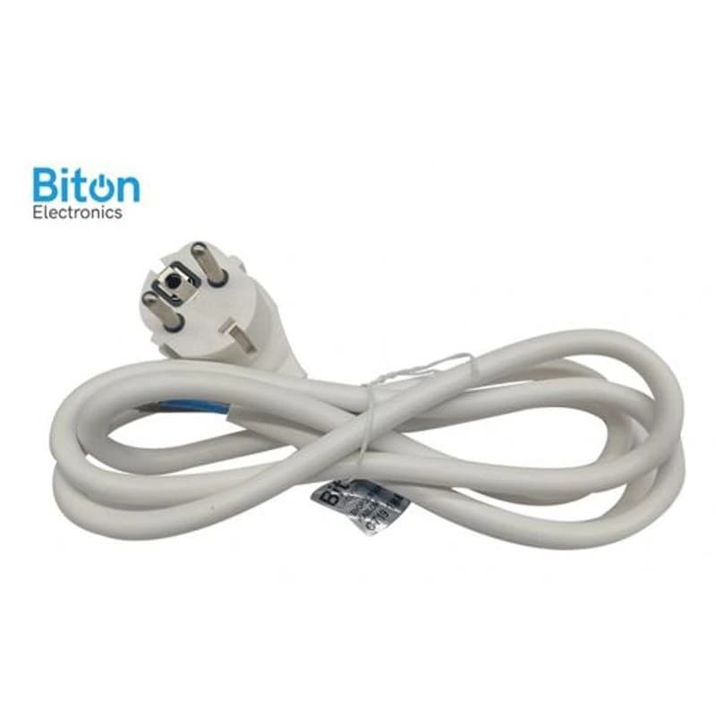 Biton Dvopolni utikač sa kablom Ct19, 1.5m, 3x1.5mm, Beli