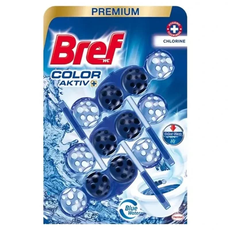 Bref WC kuglice, Activ chlorine, 3x50 gr, plavi