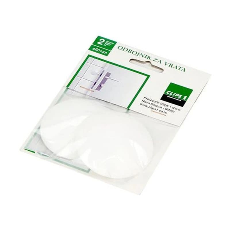 Clips Odbojnik za vrata, beli 2 kom