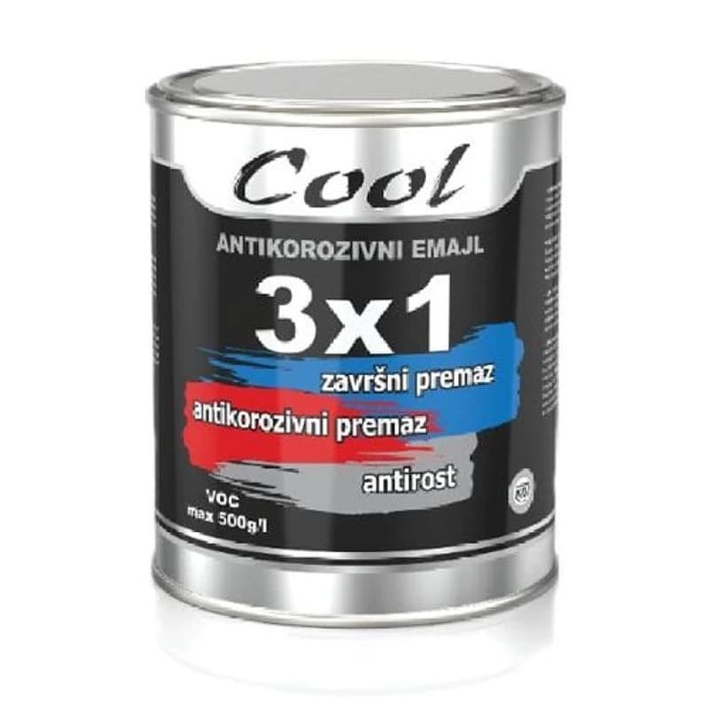 COOL Antikorozivni emajl, 3u1, tamno zeleni, 0.75 l