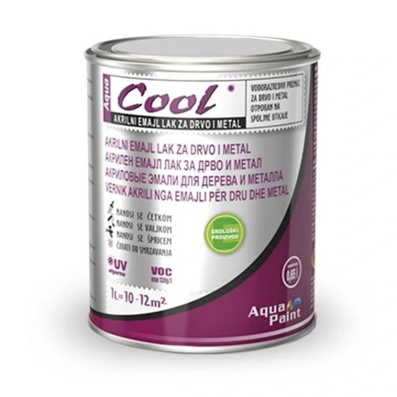 COOL Akrilni emajl lak za drvo i metal, crni 0.65 l