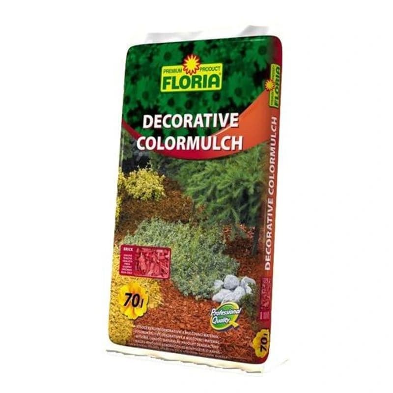 FLORIA Dekorativna kora, malč, 70 l, crvena