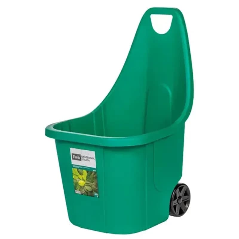 FLORIS Baštenska kolica, 60 l, zelena