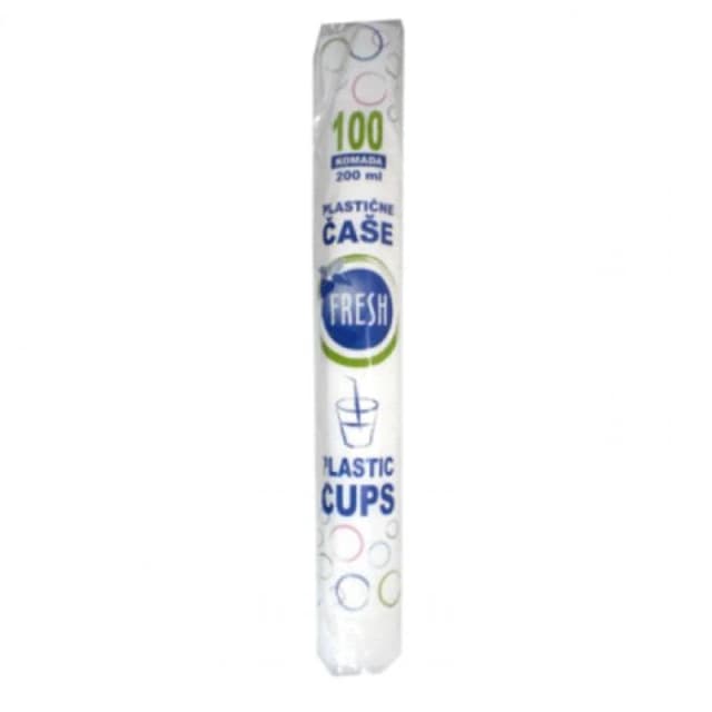 FRESH Plastične čaše, 0.2 l, 100 komada, bele