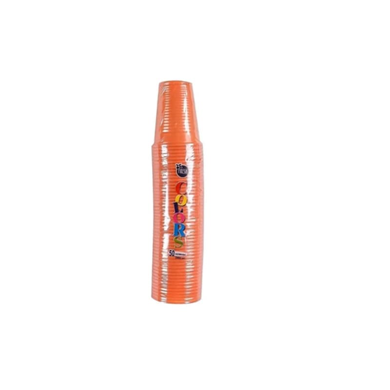 FRESH Set plastičnih čaša, 200 ml, 50 komada, narandžaste