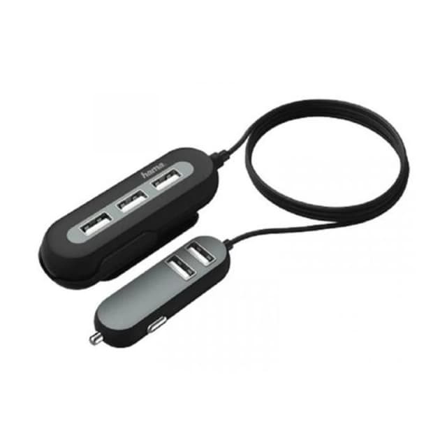 HAMA Auto punjač sa produžnim kablom i 3+2 porta, 10A