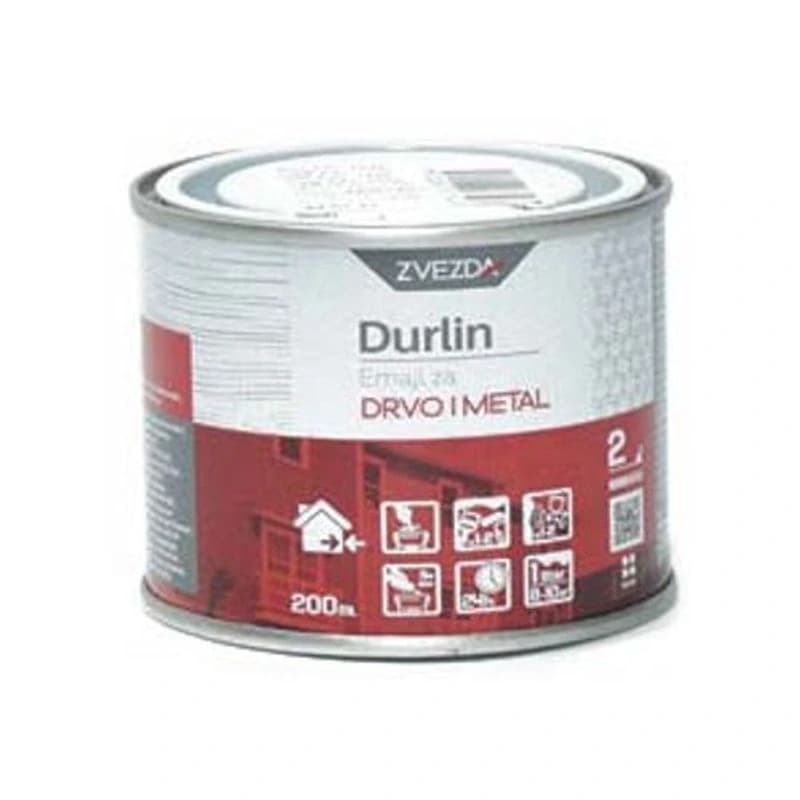 HELIOS Emajl za drvo i metal, crni, 0.2 l