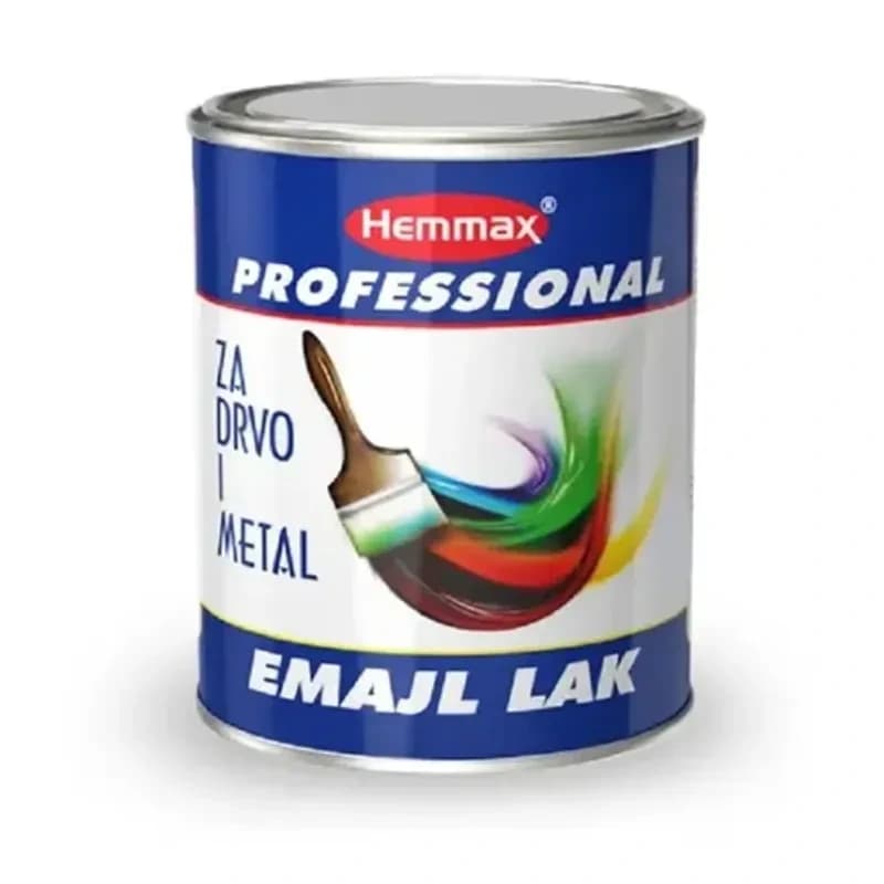 Hemmax Emajl Uljani lak za drvo i metal, 0.75l, Crni