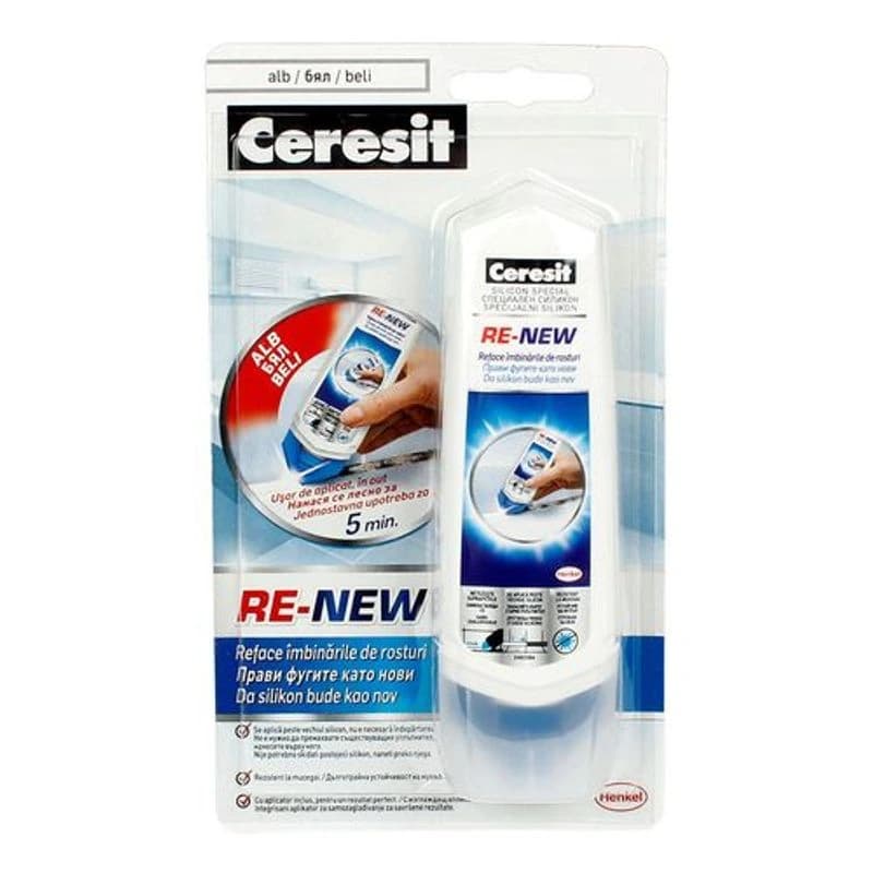 Ceresit Silikon beli u tubi, 100 ml