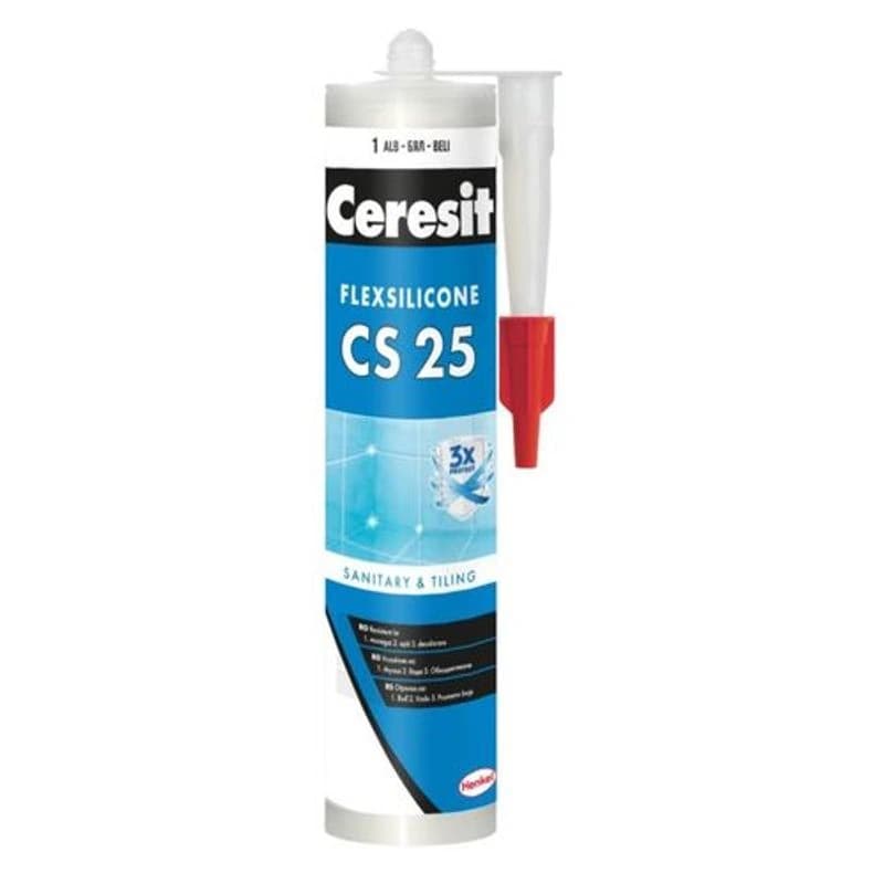 Cerest Silikon sanitarni, sivi, 280 ml, CS25
