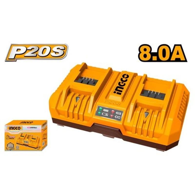 Ingco Punjač za dve baterije, fcli2082 4ah+4ah