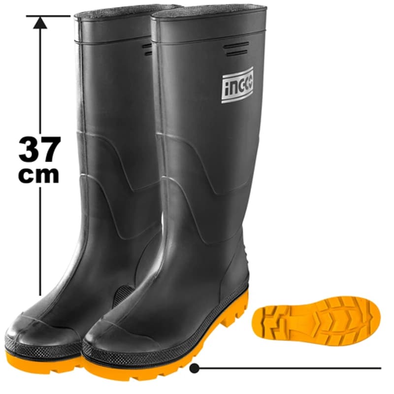 INGCO Gumene čizme, br.39, crne, SSH092LYB
