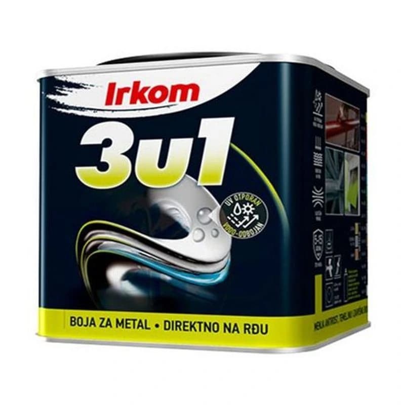 IRKOM Boja za metal, 3u1, crvena, 1 kg