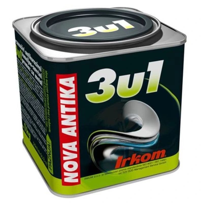 IRKOM ANTIKA Boja za metal, 3u1, bordo, 1 kg