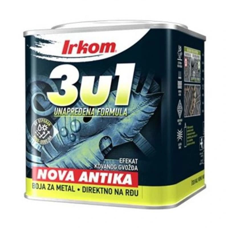 IRKOM ANTIKA Boja za metal, 3u1, braon, 1 kg