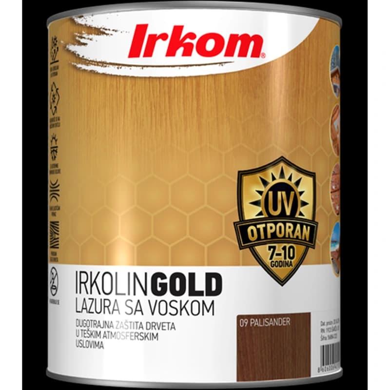 IRKOM Lazura za drvo, Irkolin Gold Mahagoni, 0.75 l