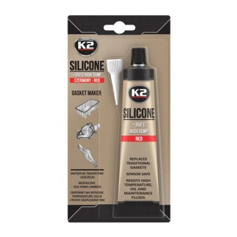 K2 Silikon, crveni, 350 c 85 gr
