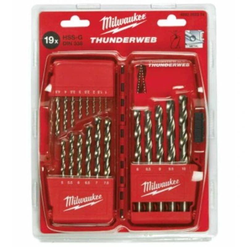 Milwaukee Set burgija, 1-10 mm, 19 komada, HSS-G