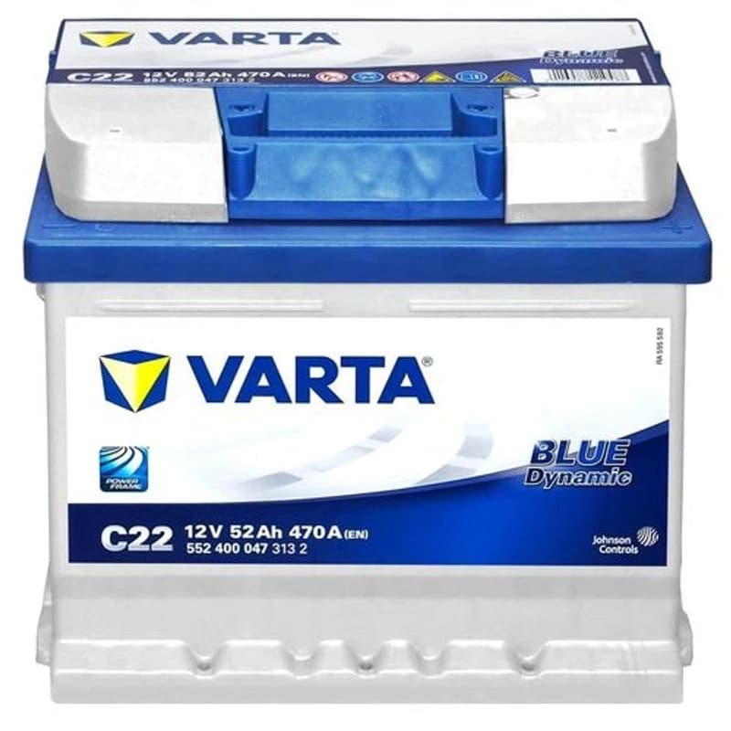VARTA Akumulator, 12V 52Ah, +D, Blue Dynamic C22