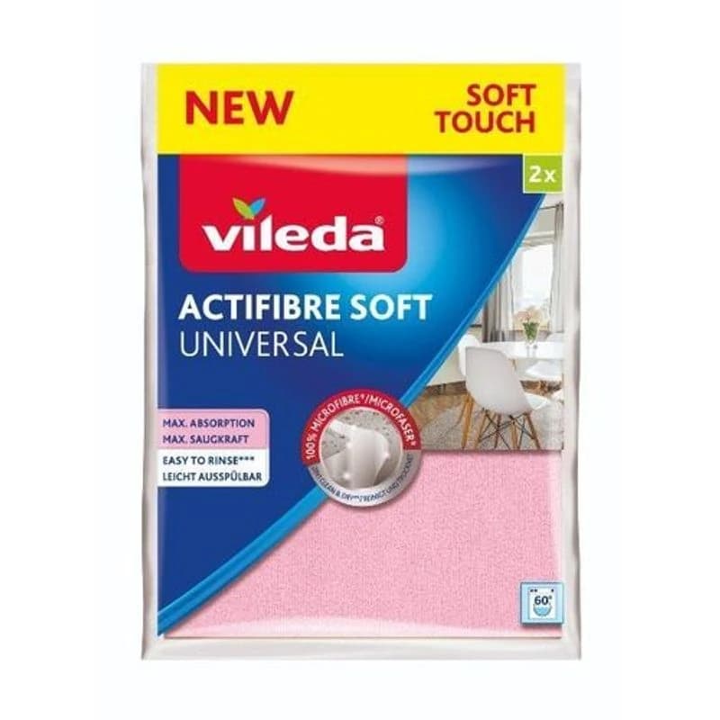 Vileda Soft Actifibre Krpa, Mikrovlakna, Roze