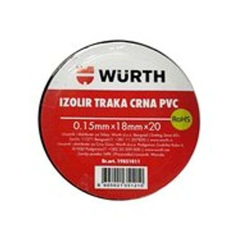 WURTH Izolir traka, 20m, Crna