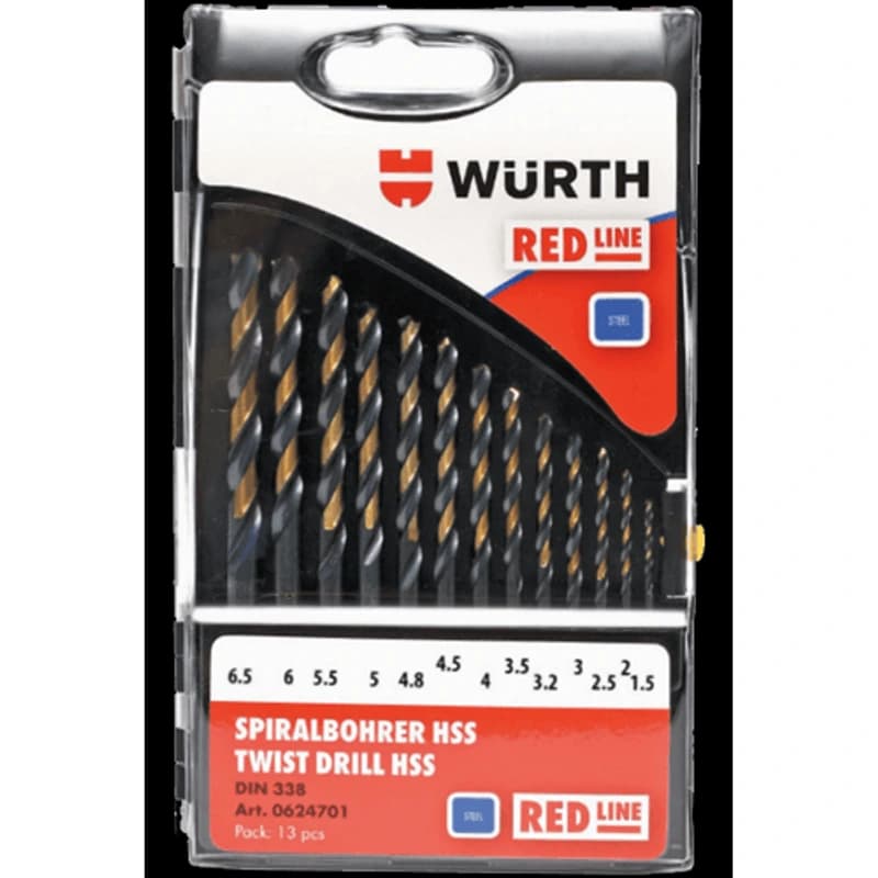 WURTH Set burgija za metal, 13 kom, HSS (0624701)