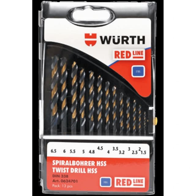 WURTH Set burgija za metal, 13 kom, HSS (0624701)
