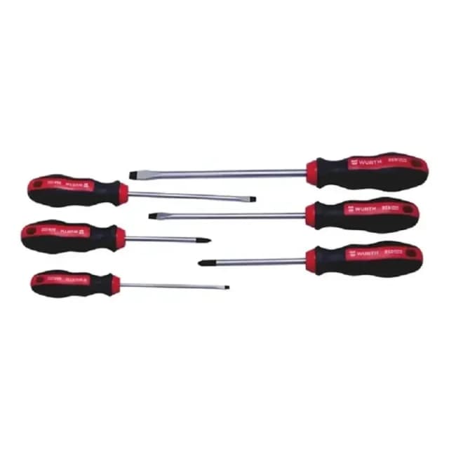 WURTH Set odvijača Red Stripe, 2 PH+4 šlic, 6 kom