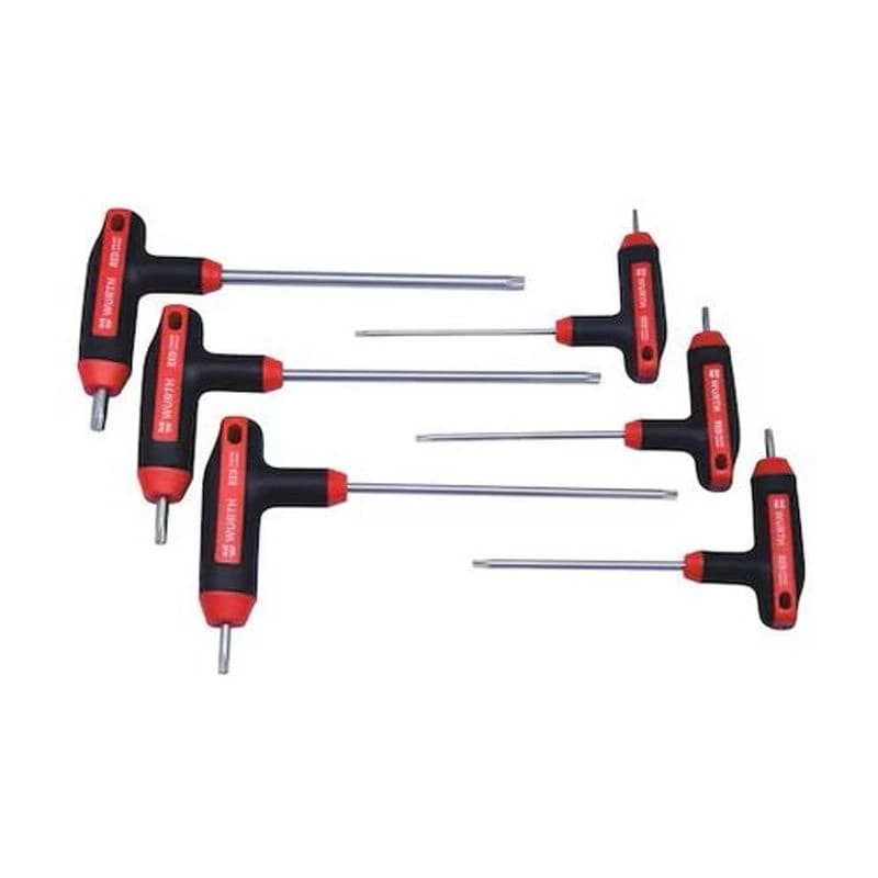 WURTH Set Red Stripe T-odvijač, TORX, 10-40, 7 kom