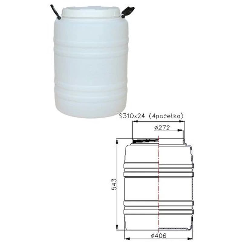 Zlatarplast Bure sa navojem 60 l