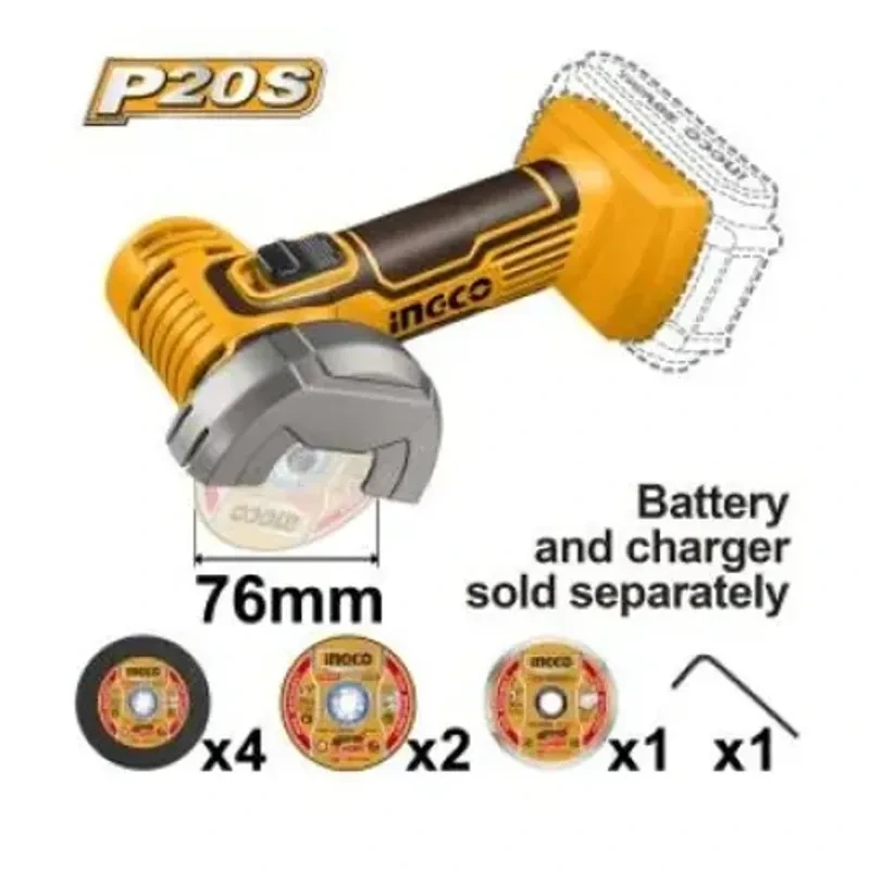 Ingco Aku mini brusilica, solo super, CAGLI76011