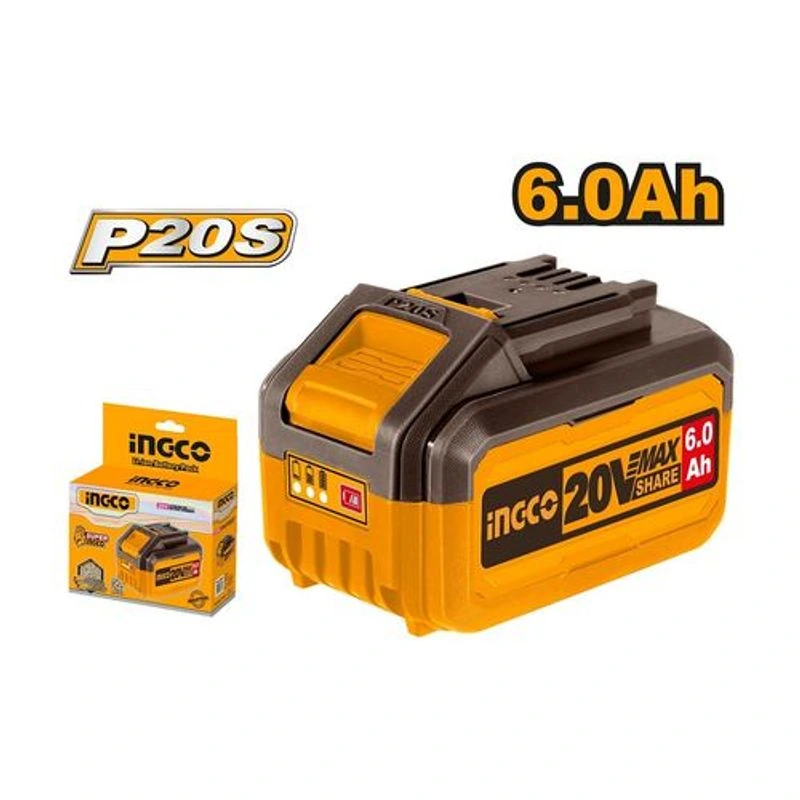 Ingco Litijum-jonska baterija, 20 V, 6.0 Ah, FBLI2060